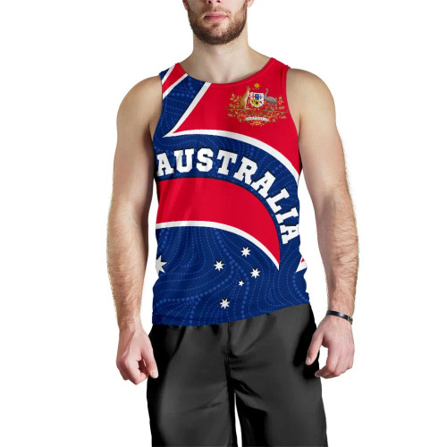 Australia Aboriginal Tank Top - Australia Flag and Coat of Arms Australia Aboriginal Tank Top - Australia Flag and Coat of Arms