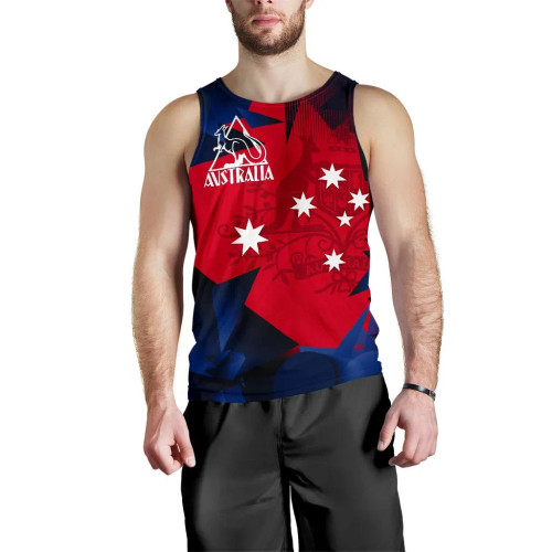 Australia Men Tank Top - Australian Coat Of Arms Kangaroo Symbol18 Australia Men Tank Top - Australian Coat Of Arms Kangaroo Symbol18