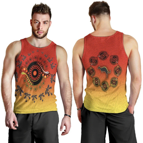 Australia Men Tank Top - Circle Pattern Australia Men Tank Top - Circle Pattern