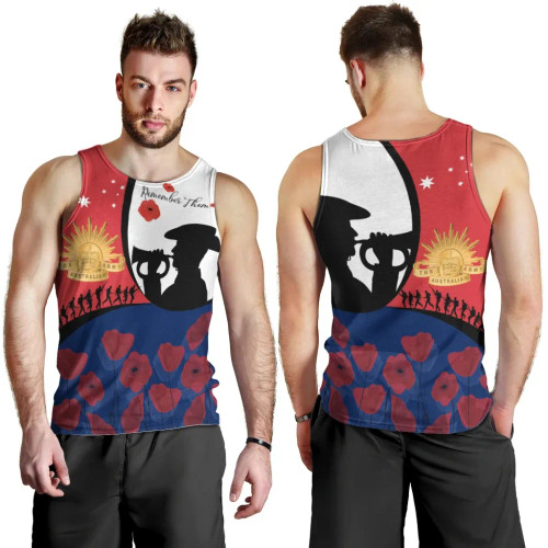 Australia Anzac Day Men Tank Top - We will remember Them Australia Anzac Day Men Tank Top - We will remember Them