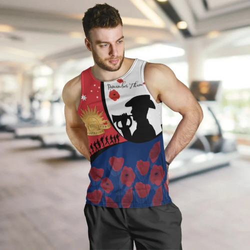 Australia Anzac Day Men Tank Top - We will remember Them Australia Anzac Day Men Tank Top - We will remember Them