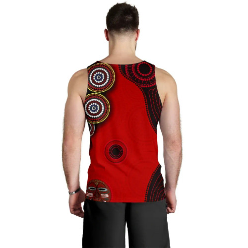 [Custom] Australia Men Tank Top - Australia Map - Aboriginal Dot Pattern - Australia.com