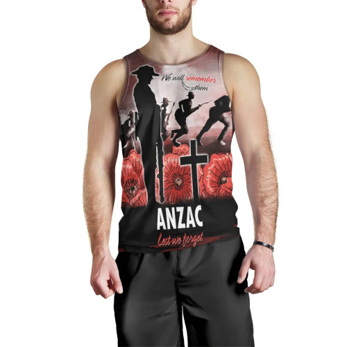 Australia Anzac Day Men Tank Top - We Will Remember Them Special Version Australia Anzac Day Men Tank Top - We Will Remember Them Special Version