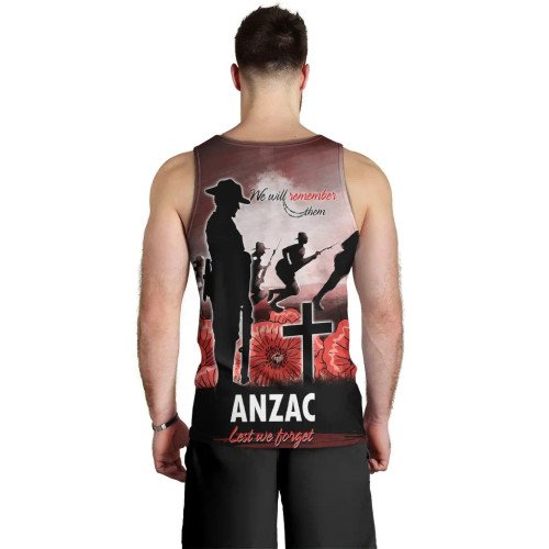 Australia Anzac Day Men Tank Top - We Will Remember Them Special Version Australia Anzac Day Men Tank Top - We Will Remember Them Special Version