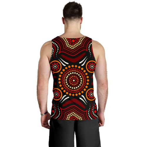 Australia Aboriginal Lizard Men Singlet - Aboriginal Inspired With Dot Art Painting Australia Aboriginal Lizard Men Singlet - Aboriginal Inspired With Dot Art Painting