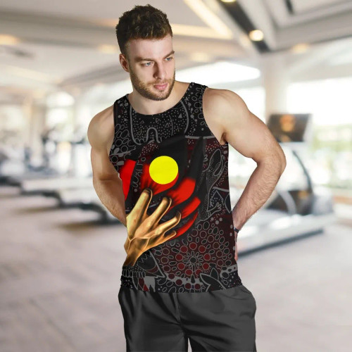 Australia Aboriginal Men Tank Top - Aboriginal Blood In Me Australia Aboriginal Men Tank Top - Aboriginal Blood In Me