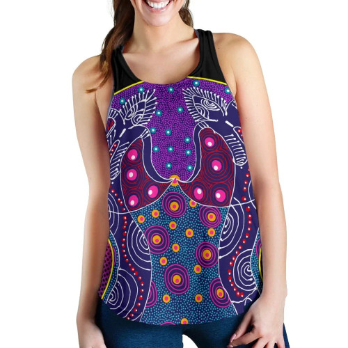 Australia Women Racerback Tank - Aboriginal Sublimation Dot Pattern Style (Violet) Australia Women Racerback Tank - Aboriginal Sublimation Dot Pattern Style (Violet)