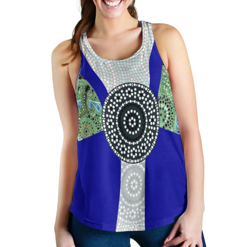 Australia Women Racerback Tank - Flag of Torres Strait Islander Australia Women Racerback Tank - Flag of Torres Strait Islander