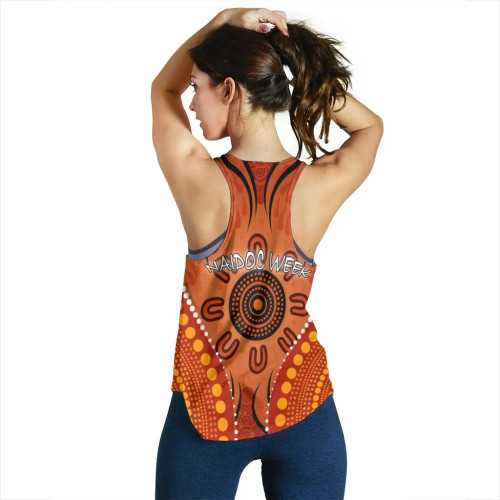 [Custom] Australia Naidoc Week  Women Racerback Tank - Indigenous Dot Naidoc Week Style