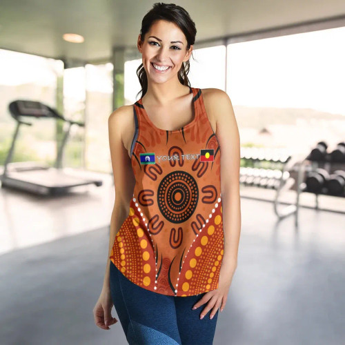 [Custom] Australia Naidoc Week  Women Racerback Tank - Indigenous Dot Naidoc Week Style