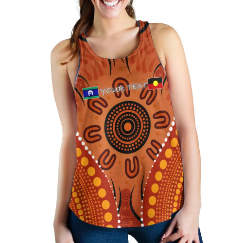 [Custom] Australia Naidoc Week  Women Racerback Tank - Indigenous Dot Naidoc Week Style