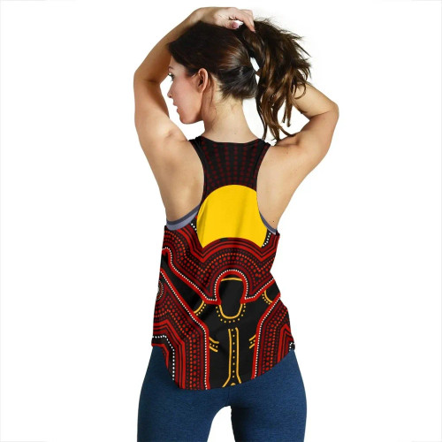 [Custom] Australia Aboriginal  Women Racerback Tank   - The Sun Always Shines