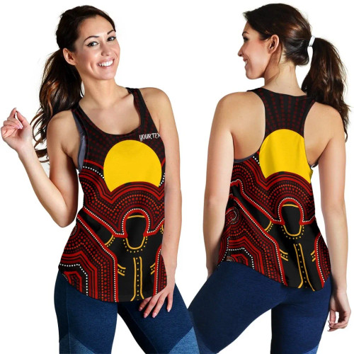 [Custom] Australia Aboriginal  Women Racerback Tank   - The Sun Always Shines