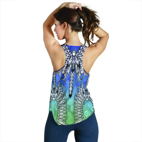 Australia  Women Racerback Tank - Turtle With Dhari Mask Ver 02