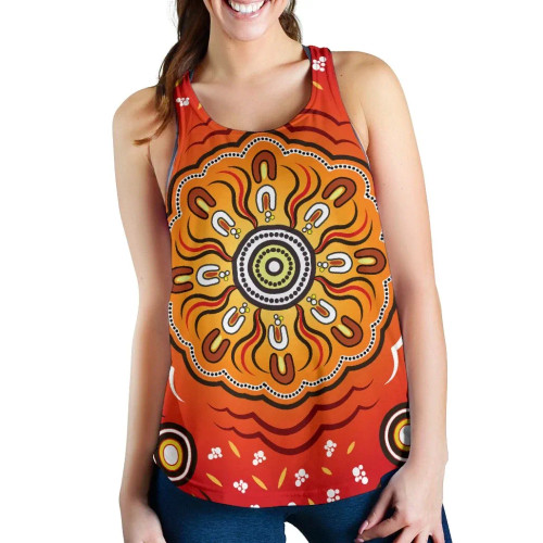 Australia Aboriginal Women Racerback Tank - Indigenous Art Patterns Ver0 Australia Aboriginal Women Racerback Tank - Indigenous Art Patterns Ver0