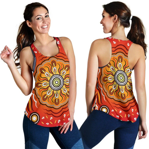 Australia Aboriginal Women Racerback Tank - Indigenous Art Patterns Ver0 Australia Aboriginal Women Racerback Tank - Indigenous Art Patterns Ver0