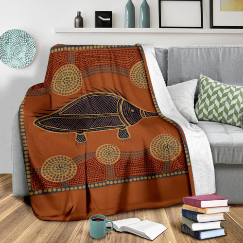 Australia Aboriginal Blanket - Indigenous Echidna Australia Aboriginal Blanket - Indigenous Echidna