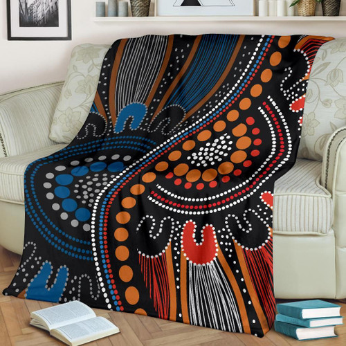 Australia Aboriginal Blanket - Indigenous Patterns Ver09