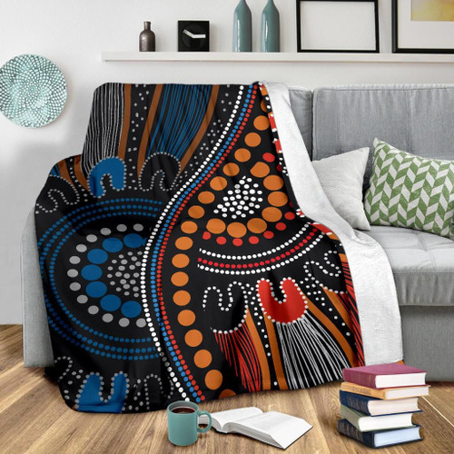 Australia Aboriginal Blanket - Indigenous Patterns Ver09