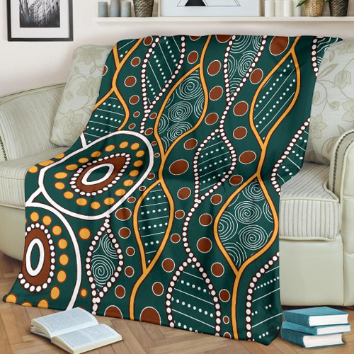 Australia Aboriginal Blanket - Indigenous Patterns Ver09
