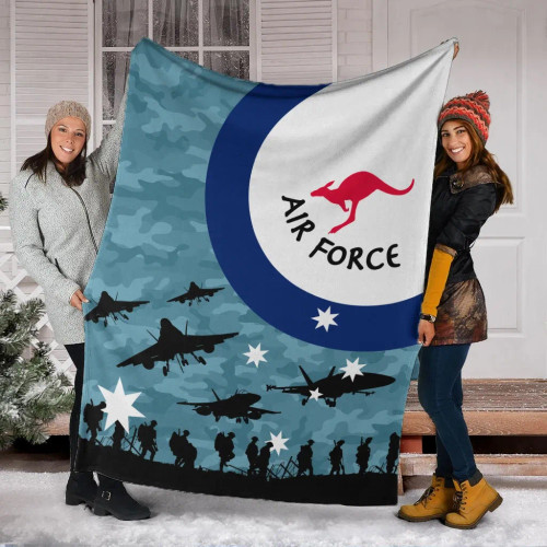 Australia Air Force Blanket (Blue) - Kangaroo Australia Air Force Blanket (Blue) - Kangaroo