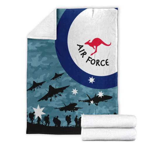 Australia Air Force Blanket (Blue) - Kangaroo Australia Air Force Blanket (Blue) - Kangaroo