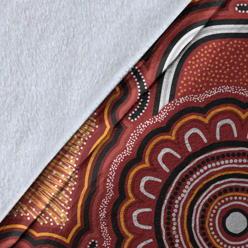 Australia Aboriginal Blanket - Aboriginal Dot Art Painting VER 13 Australia Aboriginal Blanket - Aboriginal Dot Art Painting VER 13