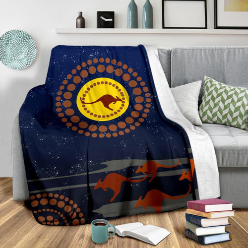 Australia Blanket - Kangaroo On The Sun Australia Blanket - Kangaroo On The Sun