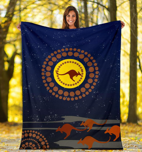 Australia Blanket - Kangaroo On The Sun Australia Blanket - Kangaroo On The Sun