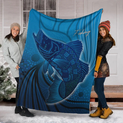 Australia Aboriginal Blanket - Fish Dreaming Paintings Australia Aboriginal Blanket - Fish Dreaming Paintings