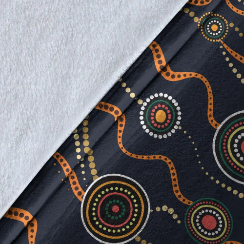 Australia Aboriginal Blanket - Aboriginal Dot Art Painting VER1 Australia Aboriginal Blanket - Aboriginal Dot Art Painting VER1