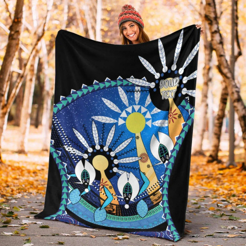 [Custom] Australia Torres Strait Blanket - Dhari Mask In Plam Tree