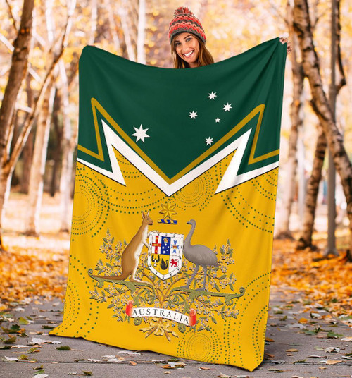 Australia Blanket - Australian Coat Of Arms National Color Australia Blanket - Australian Coat Of Arms National Color