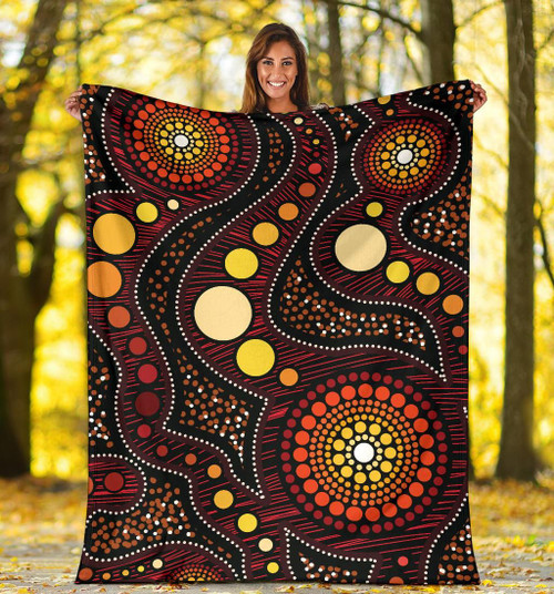 Australia Aboriginal Blanket - Aboriginal Art Ver01 Australia Aboriginal Blanket - Aboriginal Art Ver01