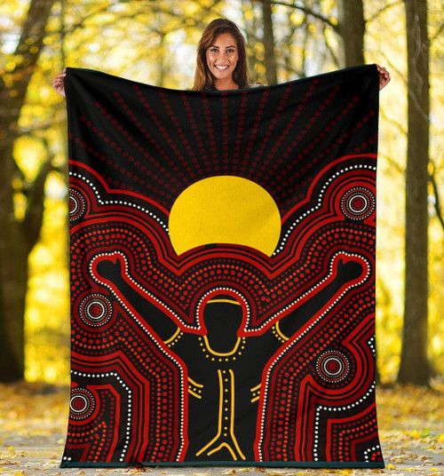 Australia Aboriginal  Blanket - The Sun Always Shines Australia Aboriginal  Blanket - The Sun Always Shines