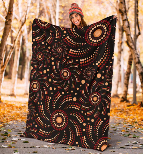 Australia Blanket - Aboriginal Circle Dot Painting Patterns