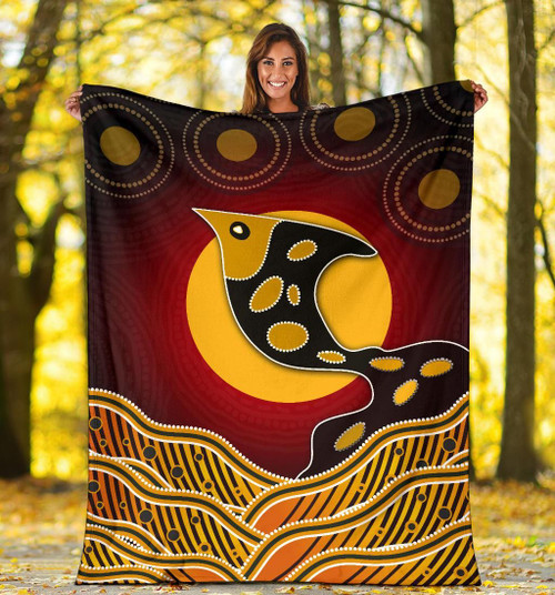 Australia Blanket - Aboriginal Dot Patterns Fish Australia Blanket - Aboriginal Dot Patterns Fish