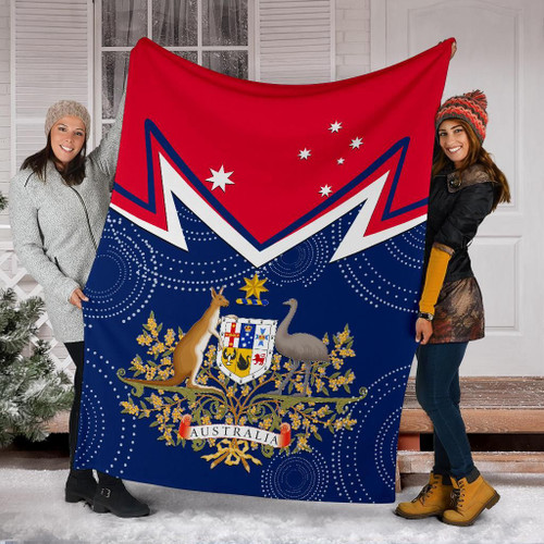 Australia Blanket - Australian Coat Of Arms Flag Color Australia Blanket - Australian Coat Of Arms Flag Color