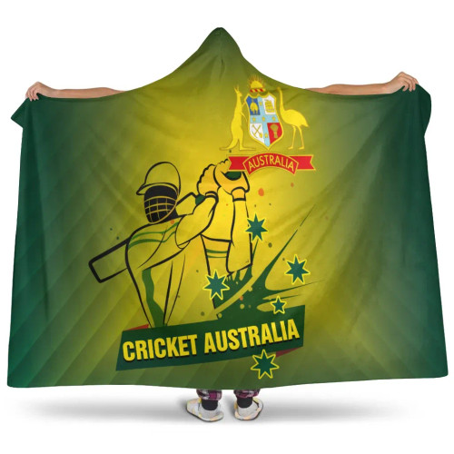 Australia Cricket Hooded Blanket - Australian Cricket National Color