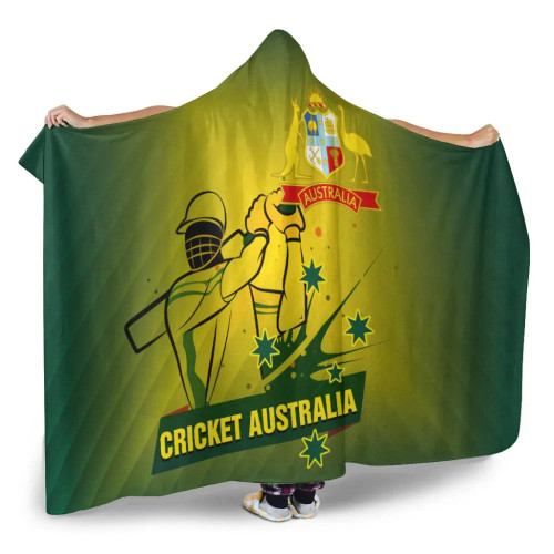 Australia Cricket Hooded Blanket - Australian Cricket National Color Australia Cricket Hooded Blanket - Australian Cricket National Color