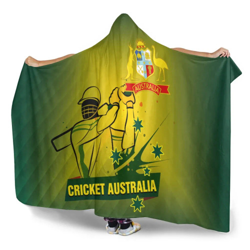 Australia Cricket Hooded Blanket - Australian Cricket National Color Australia Cricket Hooded Blanket - Australian Cricket National Color