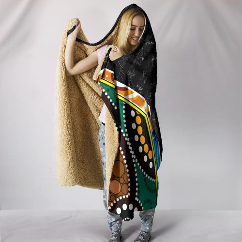 Australia Hooded Blankets - Aboriginal Lives Matter Style Tornado Australia Hooded Blankets - Aboriginal Lives Matter Style Tornado