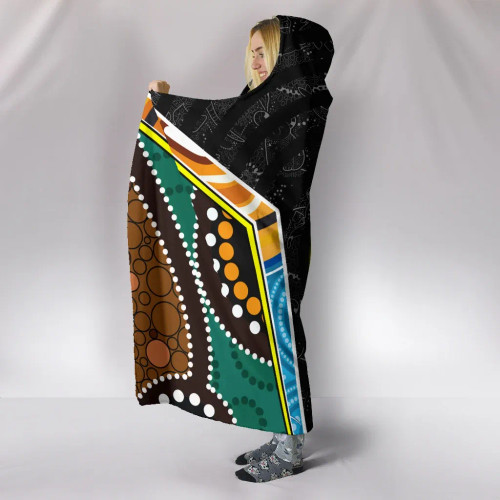 Australia Hooded Blankets - Aboriginal Lives Matter Style Tornado Australia Hooded Blankets - Aboriginal Lives Matter Style Tornado