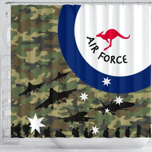 Australia Air Force Shower Curtain (Original) - Kangaroo Australia Air Force Shower Curtain (Original) - Kangaroo