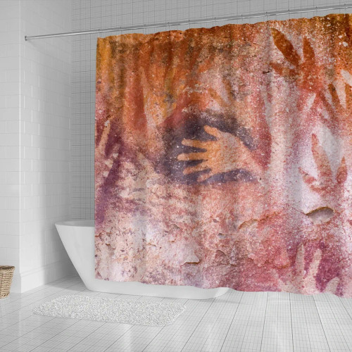 Australia Aboriginal Shower Curtain - Aboriginal Hand Art