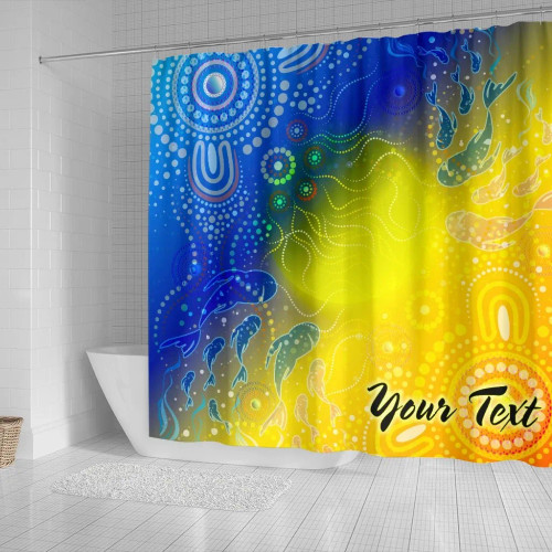 [Custom] Australia Aboriginal Shower Curtain - Indigenous Fishing