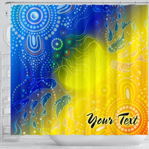 [Custom] Australia Aboriginal Shower Curtain - Indigenous Fishing