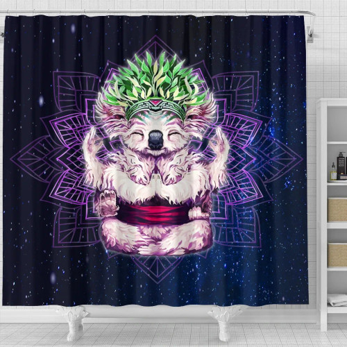 Australia Shower Curtain - Koala Shower Curtain Meditating Color Art Ver0201 Australia Shower Curtain - Koala Shower Curtain Meditating Color Art Ver0201