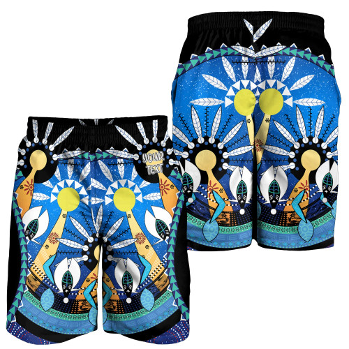 [Custom] Australia Torres Strait Men Shorts - Dhari Mask In Plam Tree