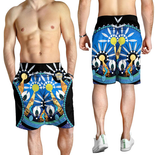 [Custom] Australia Torres Strait Men Shorts - Dhari Mask In Plam Tree